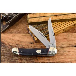 Couteau Rough Ryder Highland Stockman Black Micarta 2 Lames Acier 440 Slip Joint RR2385 - Livraison Gratuite