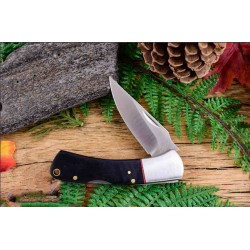 Couteau Rough Ryder Highland Pocket Lame Acier 440 Manche Micarta Lockback RR2099 - Livraison Gratuite