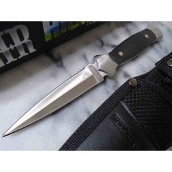 Couteau Rough Ryder Highland Dagger Lame Acier 440 Manche Micarta Etui Nylon RR2378 - Livraison Gratuite