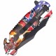 Lot de 3 Couteau Elitedge Rescue Linerlock A/O Drapeau Lame Acier Inox Manche Abs Clip EE10967USDS - Livraison Gratuite