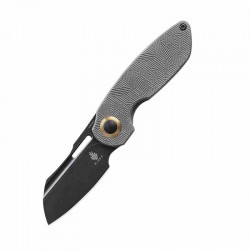 Couteau Kizer October Titane Lame Sheepsfoot BLK Acier CPM-20CV Frame Lock IKBS Clip KI3569A2 - Livraison Gratuite