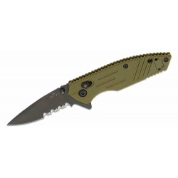 Couteau Bear OPS Mini Rancor IX Lame Acier D2 Black Serrated Manche OD Green Zytel USA BCMC900OD7BSR - Livraison Gratuite