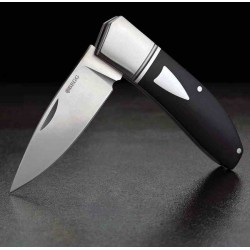 Couteau Begg Knives Traditional Large Slipjoint Lame Acier 14C28N Drop Point Manche Black G10 BG037 - Livraison Gratuite