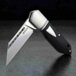 Couteau Begg Knives Traditional Large Slipjoint Lame Acier 14C28N Tanto Reverse Manche Black G10 BG036 - Livraison Gratuite