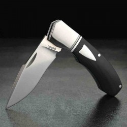 Couteau Begg Knives Traditional Large Slipjoint Lame Acier 14C28N Recurve Manche Black G10 BG038 - Livraison Gratuite
