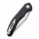 Couteau CIVIVI Bluetick Black Manche G10 Lame Drop Point Acier 14C28N Satin IKBS Linerlock CLip CIVC230501 - Livraison Gratuite