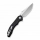 Couteau CIVIVI Bluetick Black Manche G10 Lame Drop Point Acier 14C28N Satin IKBS Linerlock CLip CIVC230501 - Livraison Gratuite