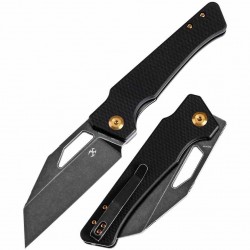 Couteau KANSEPT Egress Black Manche G10 Lame Acier 14C28N Tanto Reverse BLK Linerlock Clip KT1033A1 - Livraison Gratuite