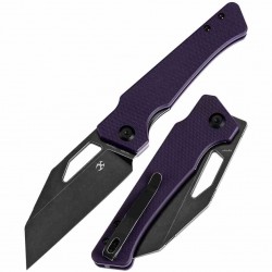 Couteau KANSEPT Egress Purple Manche G10 Lame Acier 14C28N Tanto Reverse BLK Linerlock Clip KT1033A3 - Livraison Gratuite