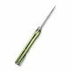 Couteau CIVIVI Starflare Green Manche Alu Lame Wharncliffe Acier Nitro-V Satin IKBS Button Lock CIVC230523 - Livraison Gratuite