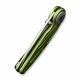 Couteau CIVIVI Starflare Green Manche Alu Lame Wharncliffe Acier Nitro-V Satin IKBS Button Lock CIVC230523 - Livraison Gratuite