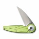 Couteau CIVIVI Starflare Green Manche Alu Lame Wharncliffe Acier Nitro-V Satin IKBS Button Lock CIVC230523 - Livraison Gratuite