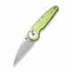 Couteau CIVIVI Starflare Green Manche Alu Lame Wharncliffe Acier Nitro-V Satin IKBS Button Lock CIVC230523 - Livraison Gratuite