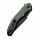 Couteau CIVIVI Bluetick Green Manche Micarta Lame Drop Point Acier 14C28N Blk IKBS Linerlock CIVC230503 - Livraison Gratuite