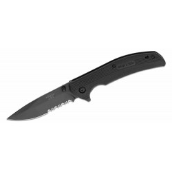 Couteau Tactical Bear & Son Sideliner Lame Acier 440 Combo Edge Manche Black Zytel Linerlock USA BC778BSR - Livraison Gratuite