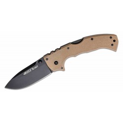 Couteau Cold Steel 4-Max Scout Desert Tan Lame Acier AUS-10A BLK Manche Griv-Ex Lockback CS62RQDTBK - Livraison Gratuite