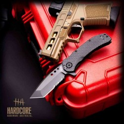 Couteau Halfbreed Blades MILSPEC Lame Acier S30VN Tanto Serr Manche G10 Framelock Clip HBBMILF03PS - Livraison Gratuite