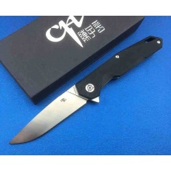 Couteau CH Knives Black Manche G10 Lame Acier D2 IKBS Linerlock Clip CH1047BK - Livraison Gratuite