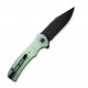 Couteau CIVIVI Cogent Jade Button Lock Manche G10 Lame Acier 14C28N Part Serr IKBS Clip CIVC20038E3 - Livraison Gratuite