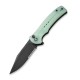 Couteau CIVIVI Cogent Jade Button Lock Manche G10 Lame Acier 14C28N Part Serr IKBS Clip CIVC20038E3 - Livraison Gratuite