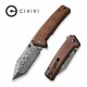 Couteau CIVIVI Bhaltair Guibourtia Damas Lame Tanto Manche Bois IKBS CIVC23024DS1 - Livraison Gratuite