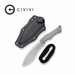 Couteau de Cou CIVIVI Vaquita II Jade Lame Kukri Acier Nitro-V Manche G10 Etui Kydex CIVC047C2 - Livraison Gratuite