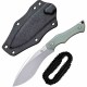 Couteau de Cou CIVIVI Vaquita II Jade Lame Kukri Acier Nitro-V Manche G10 Etui Kydex CIVC047C2 - Livraison Gratuite
