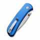Couteau CIVIVI Qubit Blue Manche Aluminum Lame Acier 14C28N IKBS Clip Button Lock CIVC22030E3 - Livraison Gratuite
