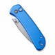 Couteau CIVIVI Qubit Blue Manche Aluminum Lame Acier 14C28N IKBS Clip Button Lock CIVC22030E3 - Livraison Gratuite