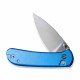 Couteau CIVIVI Qubit Blue Manche Aluminum Lame Acier 14C28N IKBS Clip Button Lock CIVC22030E3 - Livraison Gratuite
