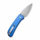 Couteau CIVIVI Qubit Blue Manche Aluminum Lame Acier 14C28N IKBS Clip Button Lock CIVC22030E3 - Livraison Gratuite