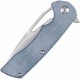 Couteau Kansept Kryo Blue Lame Acier 12C28N SW Drop Point Manche Micarta IKBS Linerlock Clip KT1001M3 - Livraison Gratuite