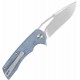 Couteau Kansept Kryo Blue Lame Acier 12C28N SW Drop Point Manche Micarta IKBS Linerlock Clip KT1001M3 - Livraison Gratuite