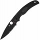 Couteau Spyderco Native Chief Lame Acier CTS-BD1N Combo Black Manche FRN Lockback USA SC244PSBBK - Livraison Gratuite