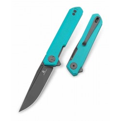 Couteau BESTECHMAN MINI DUNDEE Blue Lame Acier D2 Manche G10 Liner Lock Clip BTKMK03E - Livraison Gratuite