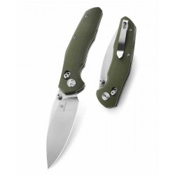 Couteau BESTECHMAN Ronan B-Lock OD Green Lame Acier 14C28N Manche G10 Crossbar Lock Clip BTKMK02B - Livraison Gratuite