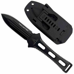 Couteau Dague Takumitak Hidden Anger Black Lame Acier D2 Double Tranchant Manche G10 Etui Kydex TKF205BK - Livraison Gratuite