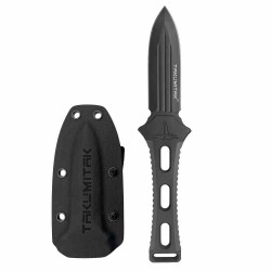 Couteau Dague Takumitak Hidden Anger Gray Lame Acier D2 Double Tranchant Manche G10 Etui Kydex TKF205GY - Livraison Gratuite