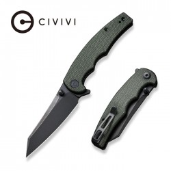 Couteau CIVIVI P87 Green Manche Micarta Lame Tanto Reverse Nitro-V IKBS Linerlock CLip CIVC210433 - Livraison Gratuite