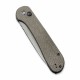 Couteau Civivi Elementum Button Lock Dark Green Lame Acier 14C28N Manche Micarta IKBS Clip CIVC2103C - Livraison Gratuite