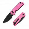 Couteau CJRB Mica Pink Lame Acier AR-RPM9 Black PVD Manche Aluminum Button Lock IKBS Clip J1934BPK - Livraison Gratuite