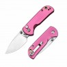 Couteau CJRB Mica Pink Lame Acier AR-RPM9 Satin Manche Aluminum Button Lock IKBS Clip J1934PK - Livraison Gratuite