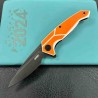 Couteau Kubey RBC-1 Outdoor Orange Manche G10 Lame Acier 14C28N Blackwash IKBS Linerlock Clip KUB373B - Livraison Gratuite