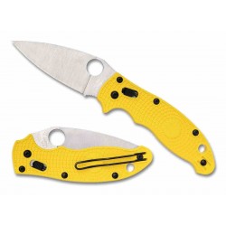 Couteau Spyderco Manix 2 Salt Yellow Lame Acier CPM-MagnaCut Manche FRN Bearing Lock USA SC101PYL2 - Livraison Gratuite