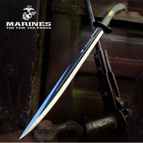 Sabre United Cutlery USMC Marine Recon Sword Lame Acier Inox Manche Rubber Etui Nylon UC3527 - Livraison Gratuite