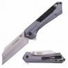 Lot de 2 Couteau Tac Force A/O Gray/Black Manche Aluminium Lame Cleaver Acier 3Cr13 Linerlock Clip TF1047GY - Livraison Gratuite