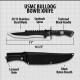 Couteau United Cutlery USMC Bulldog Bowie Lame Acier 3Cr13 Manche Polypropylene Etui Nylon UC3616 - Livraison Gratuite