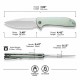 Couteau CIVIVI Primitrox Jade Lame Acier Nitro-V Manche G10 IKBS Linerlock Clip CIVC23005A1 - Livraison Gratuite
