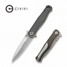 Couteau CIVIVI RS71 Dagger Ivory/Black Lame Acier Nitro-V Satin Manche G10 IKBS Linerlock Clip CIVC230251 - Livraison Gratuite