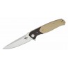 Couteau Bestech Swordfish Beige/black Lame Acier CPM-MagnaCut Manche G10 IKBS Linerlock Clip BTKG03K - Livraison Gratuite